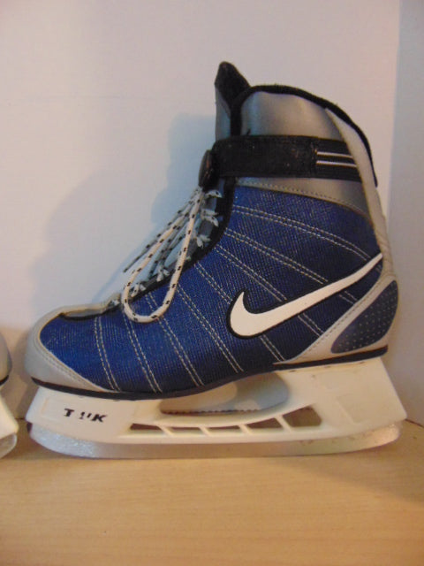 Ice Skates Men's Size 9 Ladies Size 10 Nike Soft Skates Grey Blue Soft Skates