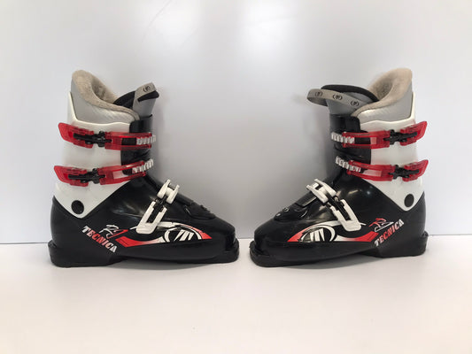 Ski Boots Mondo Size 25.0 Men's Size 7  Ladies Size 8 291 mm Tecnica Black White Red Excellent