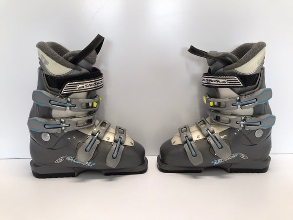Ski Boots Mondo Size 23.0 Ladies Size 6 277 mm Salomon Grey Ivory New Demo Model