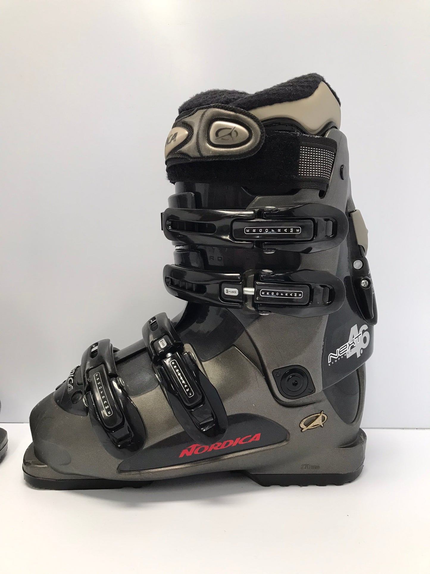 Ski Boots Mondo Size 23.0 Men's Size 5 Ladies Size 6 270 mm Nordica Grey Black Excellent
