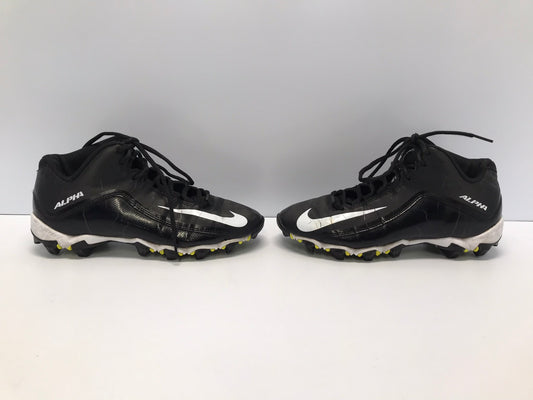 Baseball Shoes Cleats Men's Size 7 Nike Black White Lime Excellent