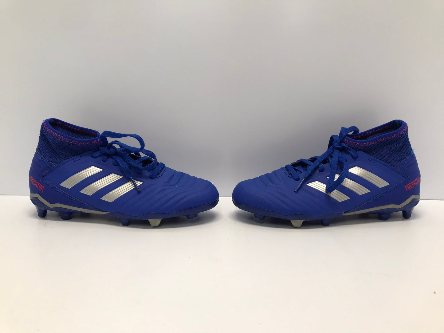 Soccer Shoes Cleats Child Size 2 Adidas Preditor Blue Fushia With Slipper Foot New Demo Model