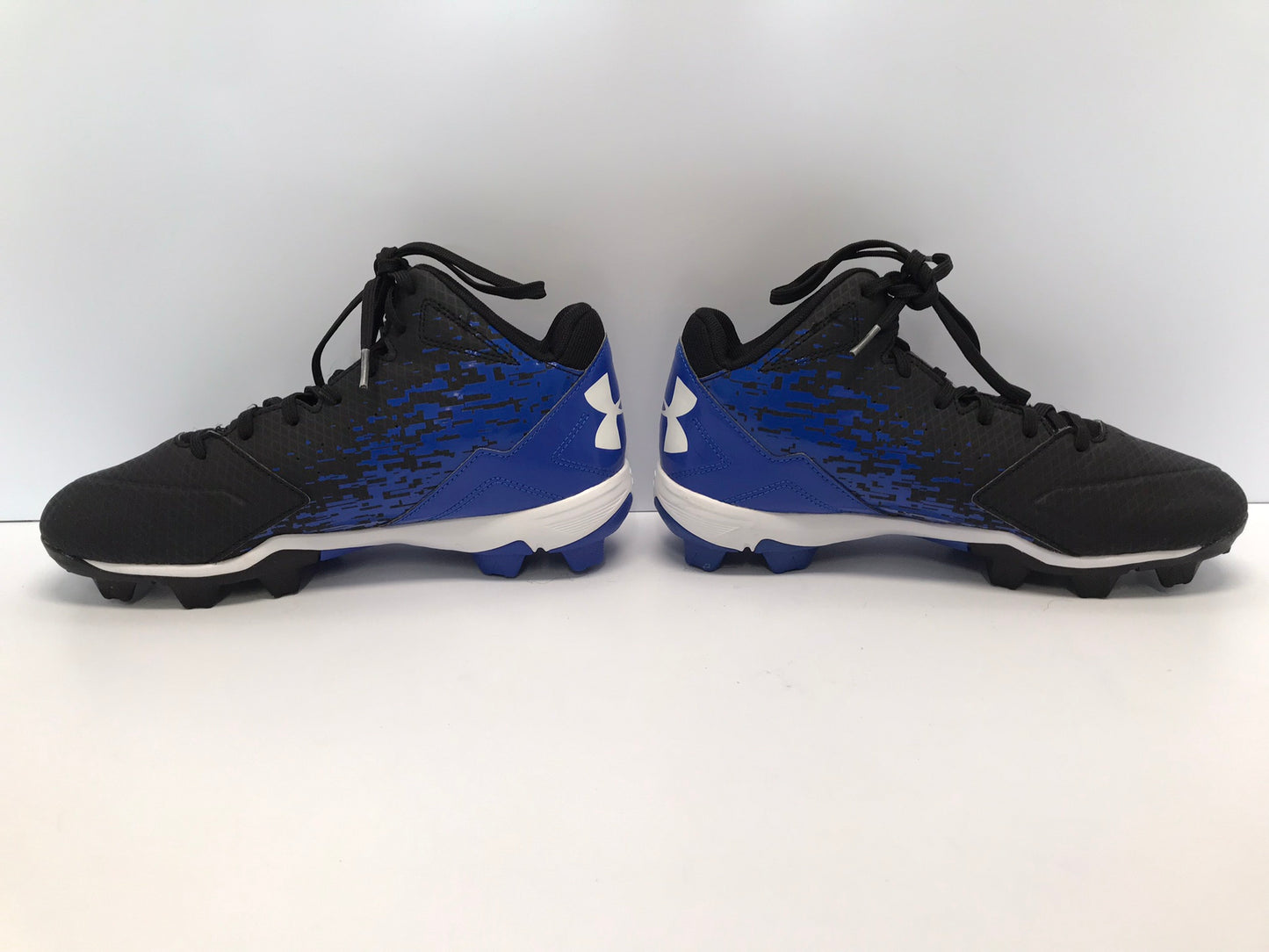 Baseball Shoes Cleats Men's Size 7.5 Under Armour Black Blue New Demo Model