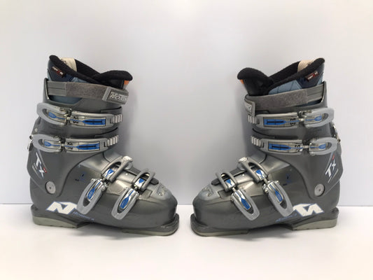 Ski Boots Mondo Size 25.5  Men's Size 7.5 Ladies Size 8.5 295 mm Nordica Grey Blue
