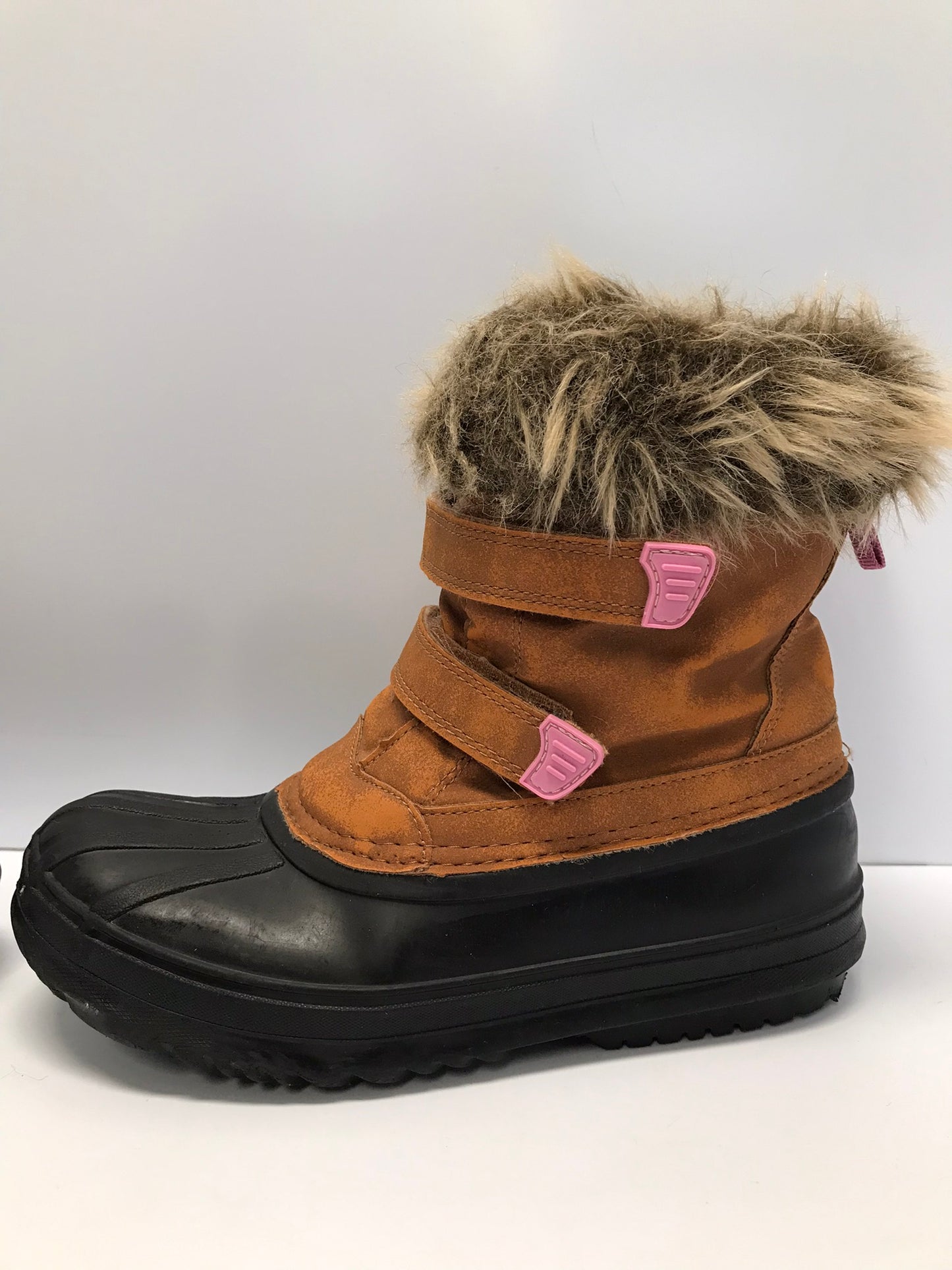 Winter Boots Child Size 4 Joe Fresh Adventure Faux Fur and Suade Excellent Soles