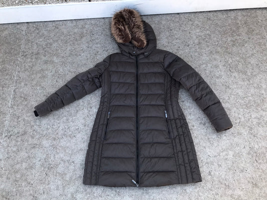 Winter Coat Ladies Size Large Etage Denmark Stretch Full Length Parka NEW