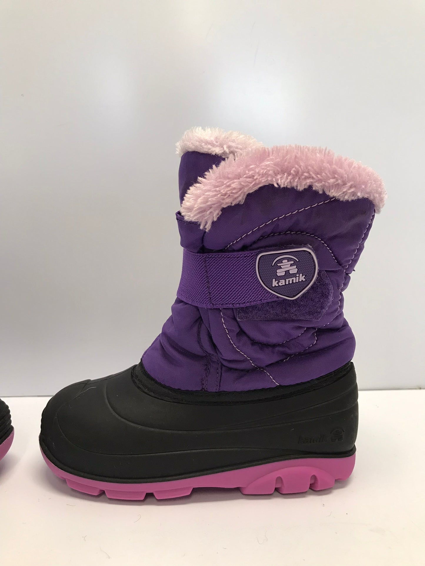 Winter Boots Child Size 10 Toddler Kamik Purple With Faux Fur