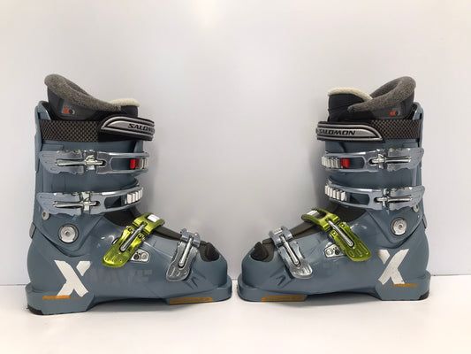 Ski Boots Mondo Size 23.5 Men's Size 5 Ladies Size 6 275 mm Salomon Wave Blue Chrome Excellent