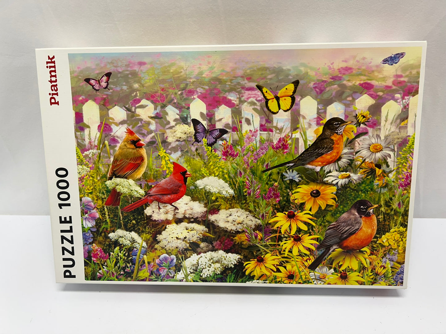 Jigsaw Puzzle Piatnik 1000 pc Joyful Place Butterflies and Birds Excellent