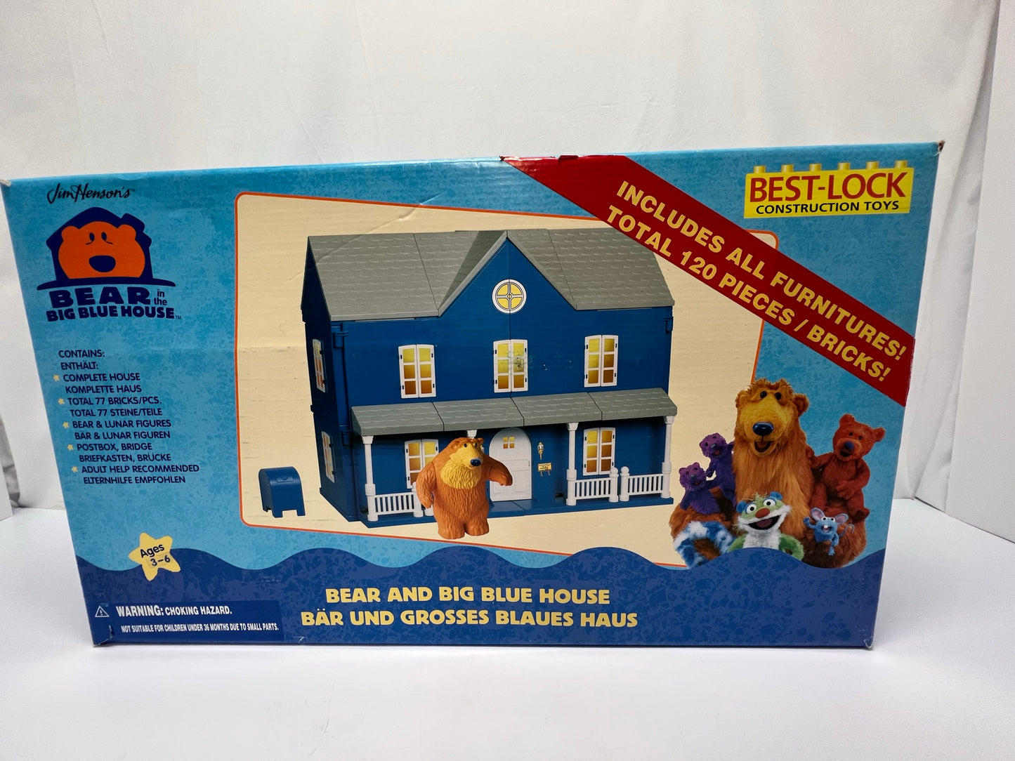 Vintage Toy RARE Jim Henson Bear in The Big Blue House Best- Lot From England RARE to Find Complete