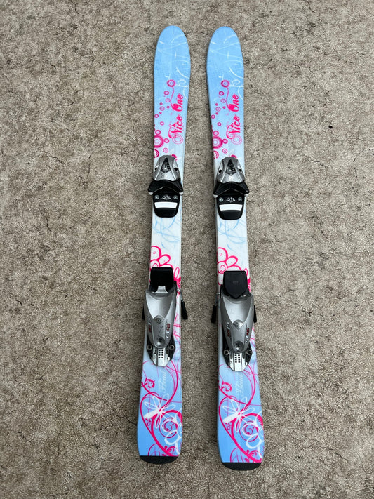 Ski 100 Head Nice Blue Pink Parabolic With Bindings