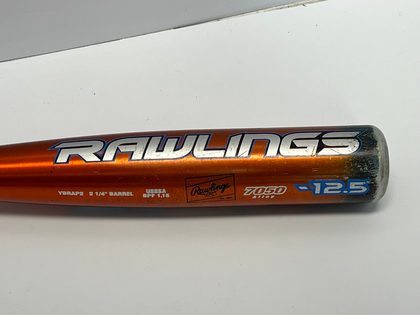 Baseball Bat 30 inch 17.5 oz Rawlings Raptor Black Orange