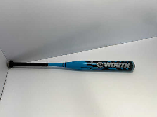 Baseball Bat 30 inch 20 oz Worth Powercell Softball Fast Pitch Blue