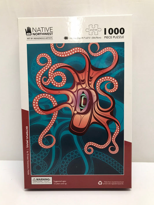 Jigsaw Puzzle Indigenous Artists 1000 pc Octopus Haida