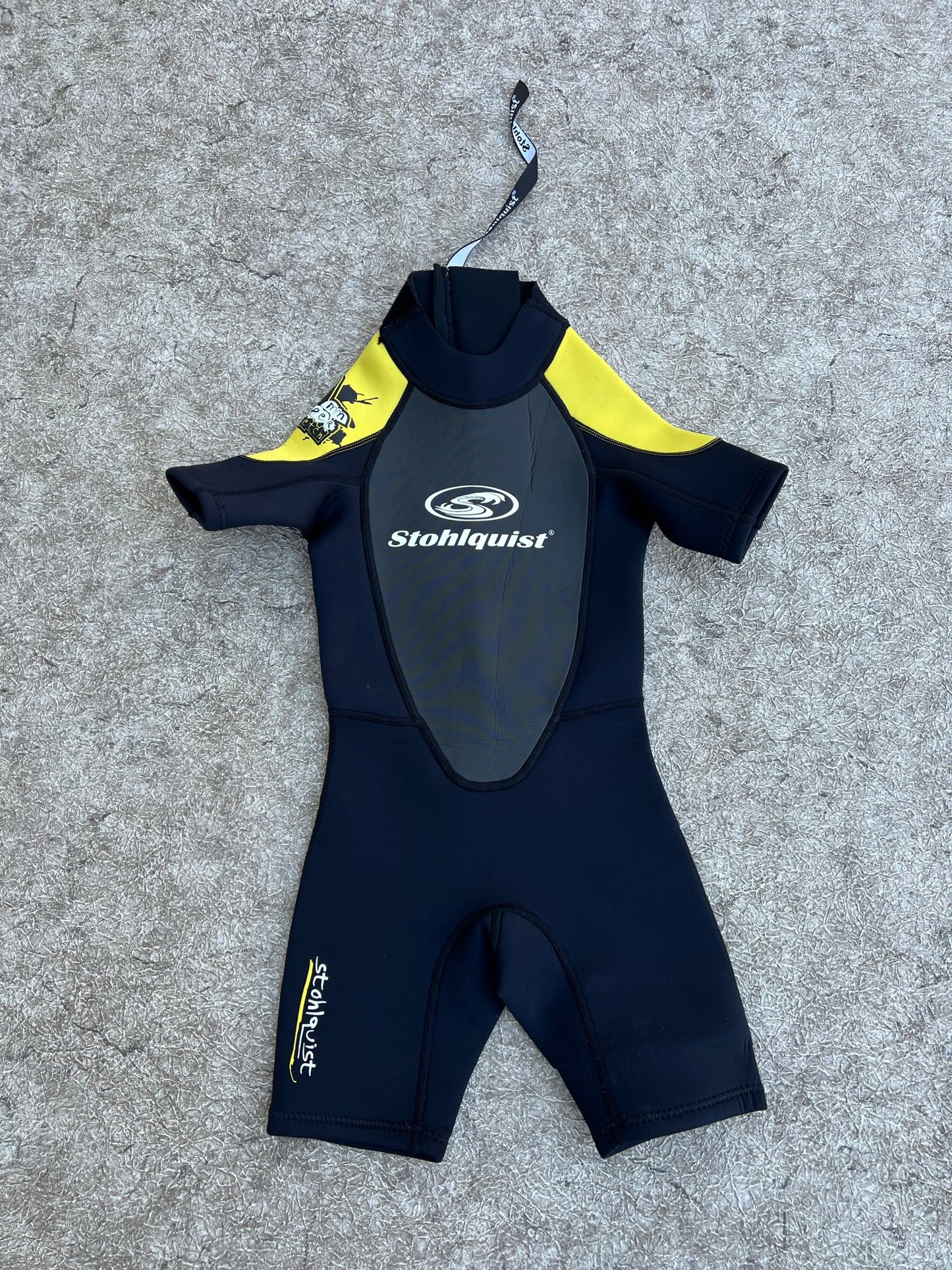 Wetsuit Child Size 4- 6  X Small Stohlquist Black Yellow 2-3 mm Neoprene New Demo Model