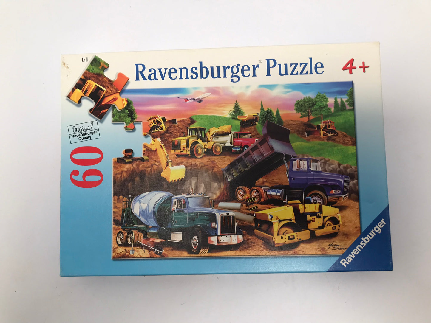 Child Jigsaw Puzzle 60 pc Ravensburger Construction Crew Trucks and Diggers