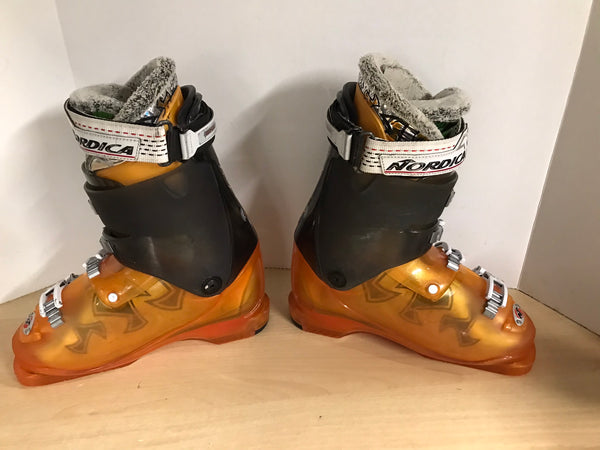 Ski Boots Mondo Size 26.5 Men's 8.5 Ladies Size 9.5 305 mm Nordica Supercharge Tangerine Green