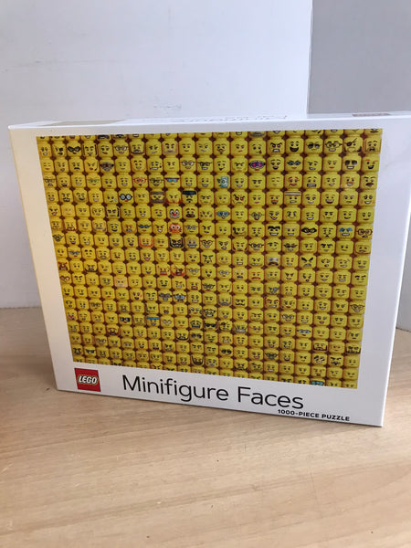 12"HUGE 2010 RARE Lego Sort & Store Head Yellow Mini Figure + Lego 1000pc Puzzle