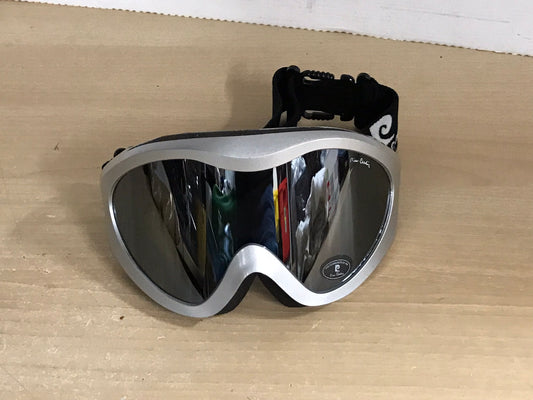 Ski Goggles Adult Size Large Pierre Cardin Grey Black New Demo Model