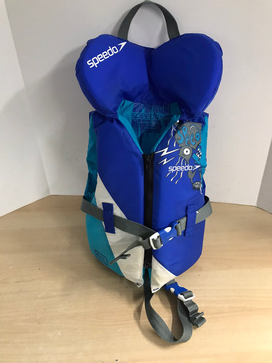 Life Jacket Child Size 30-60 Lb Speedo Blue Sea Creatures Few Marks