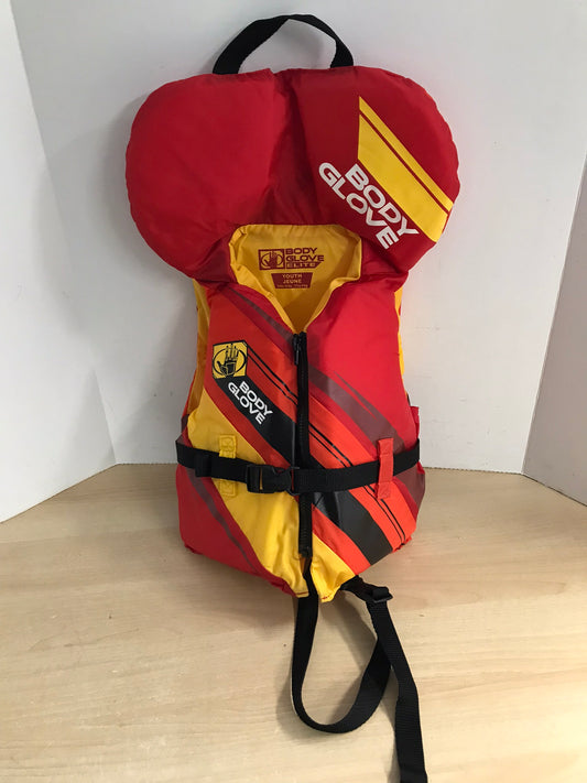Life Jacket Child Size 60-90 Lb Youth Body Glove Red Yellow New Demo Model
