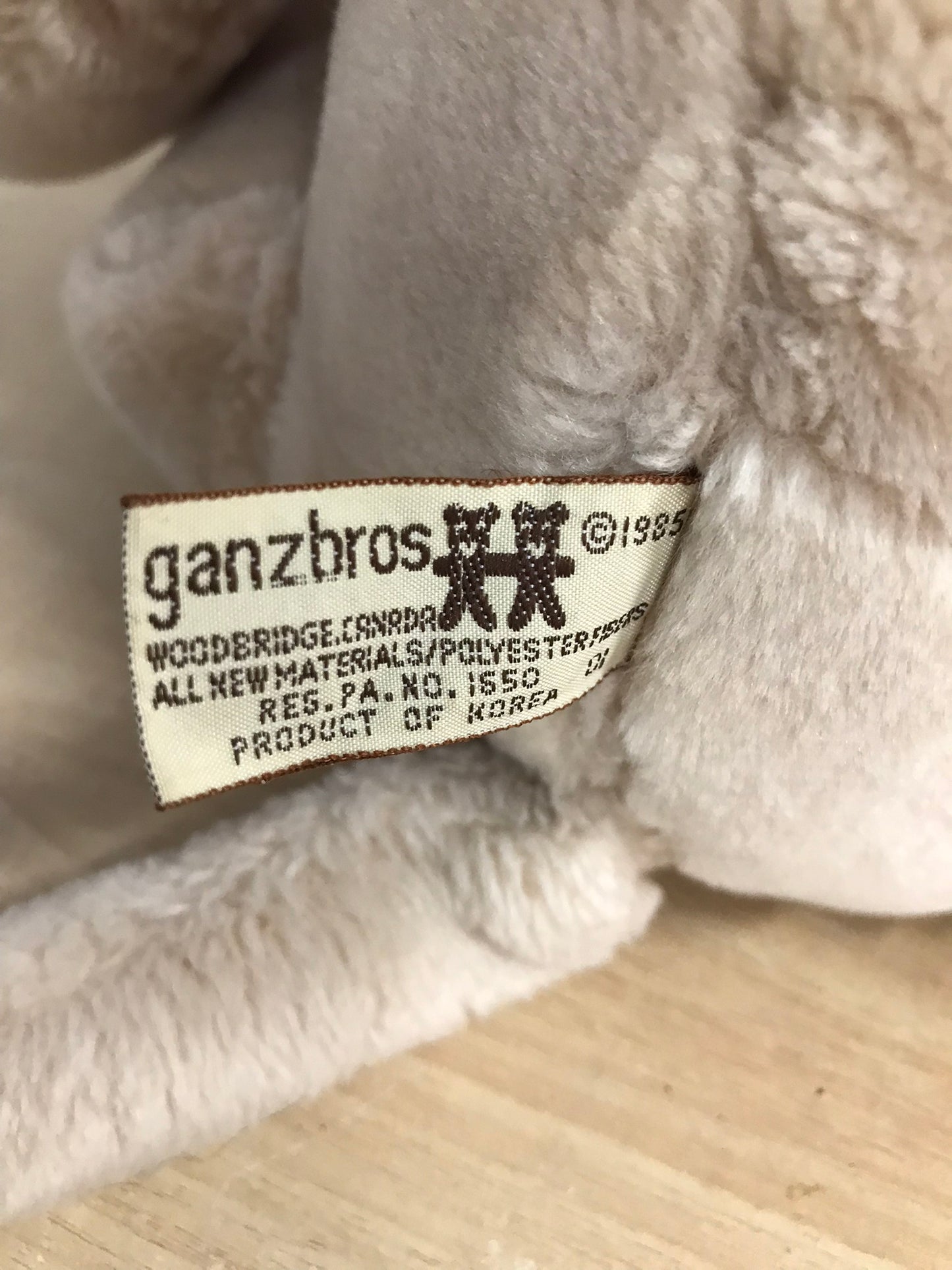 1985 Vintage Ganz Bros Trunkit Large Plush Hand Puppet Elephant RARE