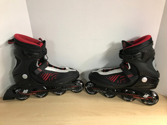 Inline Roller Skates Men's Size 13 K-2 Red Black Rubber Wheels New Demo Model