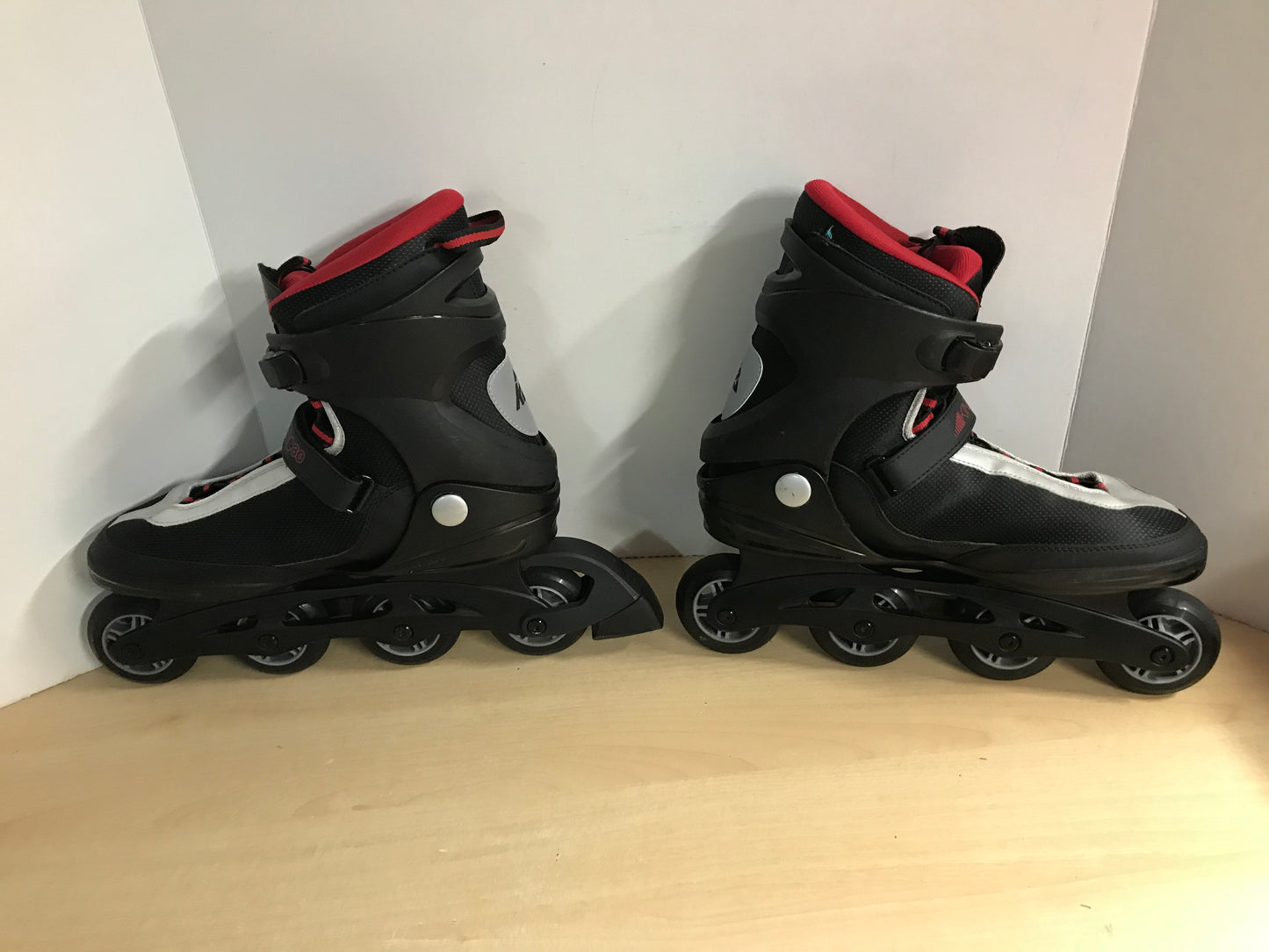 Inline Roller Skates Men's Size 13 K-2 Red Black Rubber Wheels New Demo Model