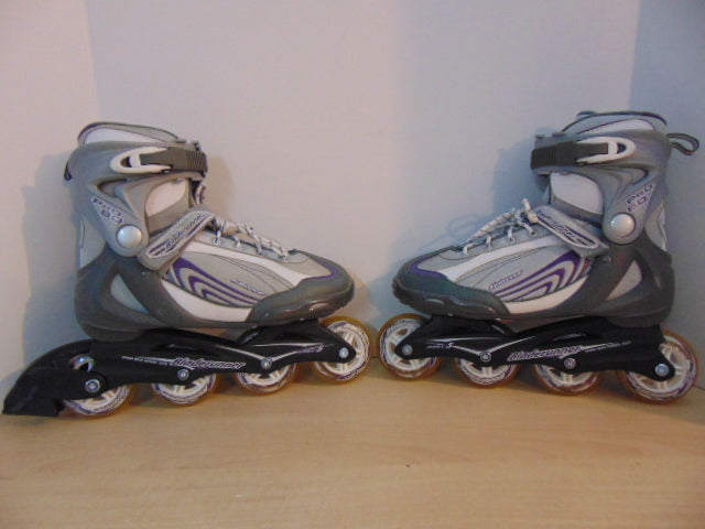Inline Roller Skates Ladies Size 10 Bladerunner Grey Purple Fantastic Quality