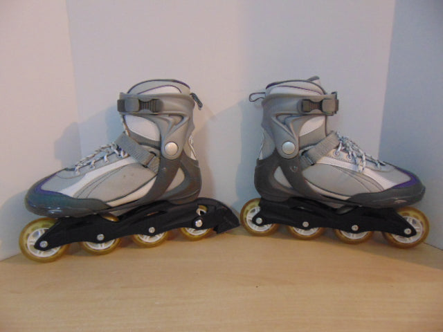 Inline Roller Skates Ladies Size 10 Bladerunner Grey Purple Fantastic Quality