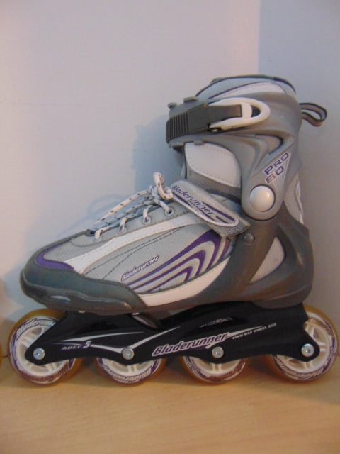 Inline Roller Skates Ladies Size 10 Bladerunner Grey Purple Fantastic Quality