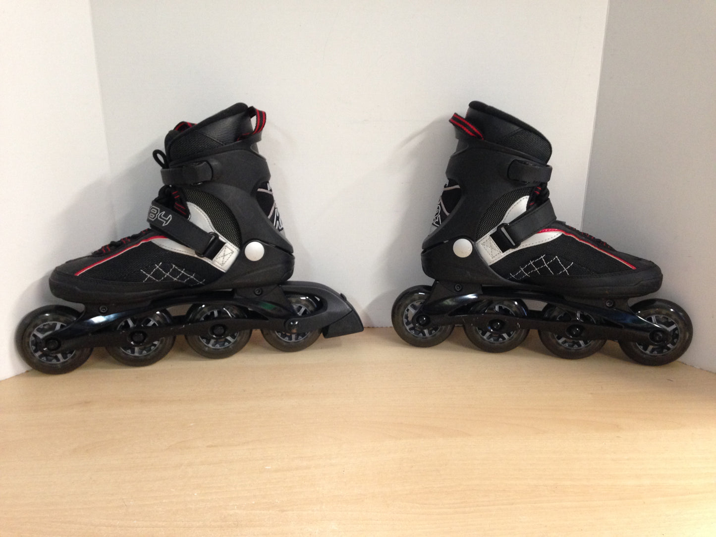 Inline Roller Skates Men's Size 7 K-2 Moto Black Red As New Outstanding Quality