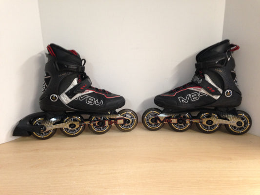 Inline Roller Skates Men's Size 7 K-2 Moto Black Red As New Outstanding Quality