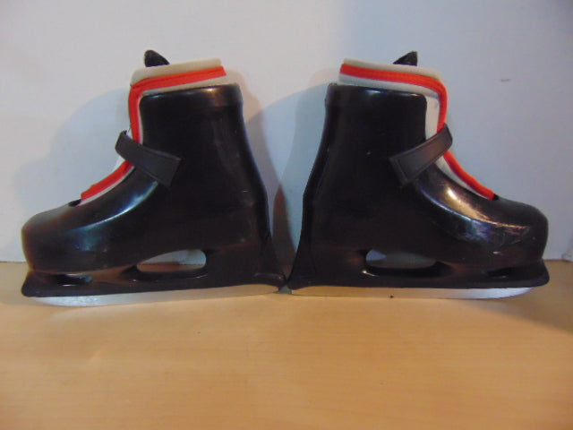 Ice Skates Child Size 10-11 Bauer Lil Champ Adjustable With Molded Liner Black Minor Marks