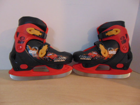 Ice Skates Child Size 12-2 Disney Cars Red Black With Molded Liner
