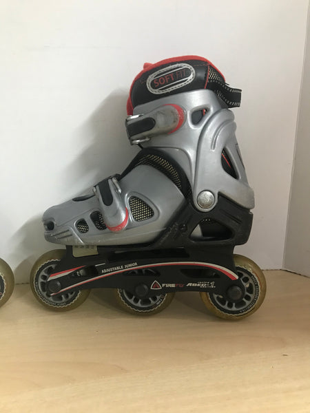 Inline Roller Skates Child Size 10-12 Adjustable Firefly Minor Wear
