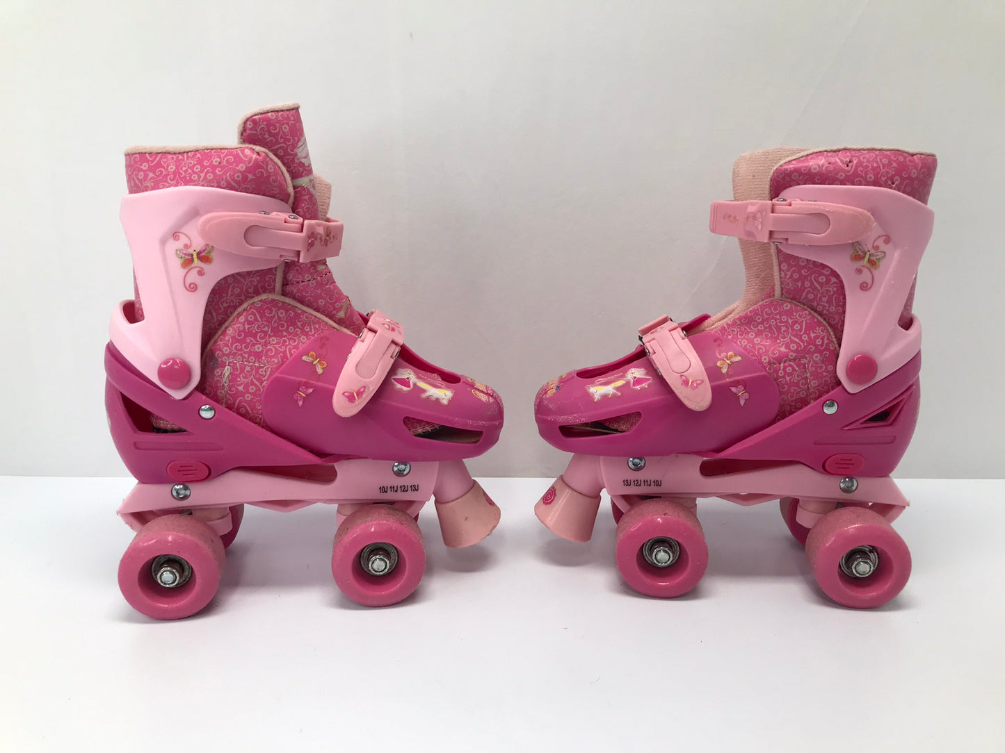 Inline Roller Skates Child Size 10-13 Adjustable Pink
