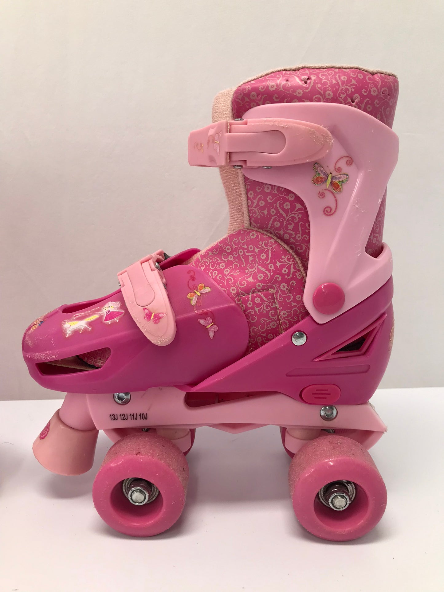 Inline Roller Skates Child Size 10-13 Adjustable Pink