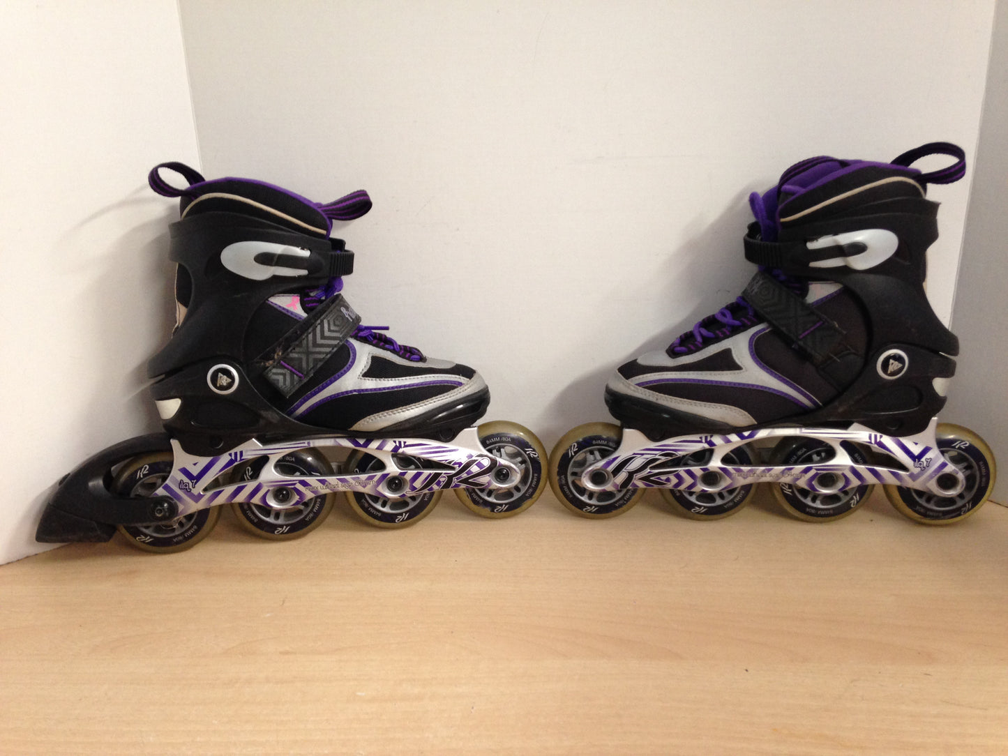 Inline Roller Skates Ladies Size 6 K-2 Helena Purple and Grey