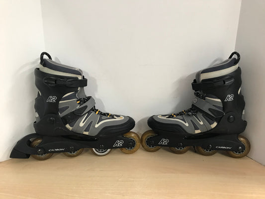 Inline Roller Skates Men's Size 10 K-2 Camano Grey Black Yellow Excellent