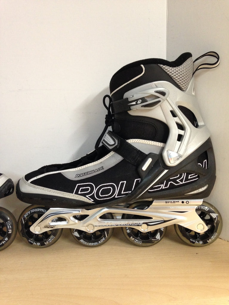Inline Roller Skates Men's Size 14.5 Rollerblades Brand Black Grey As