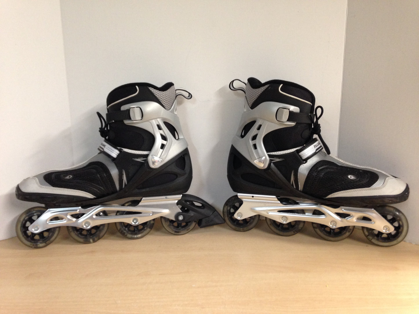 Inline Roller Skates Men's Size 14.5 Rollerblades Brand Black Grey As New
