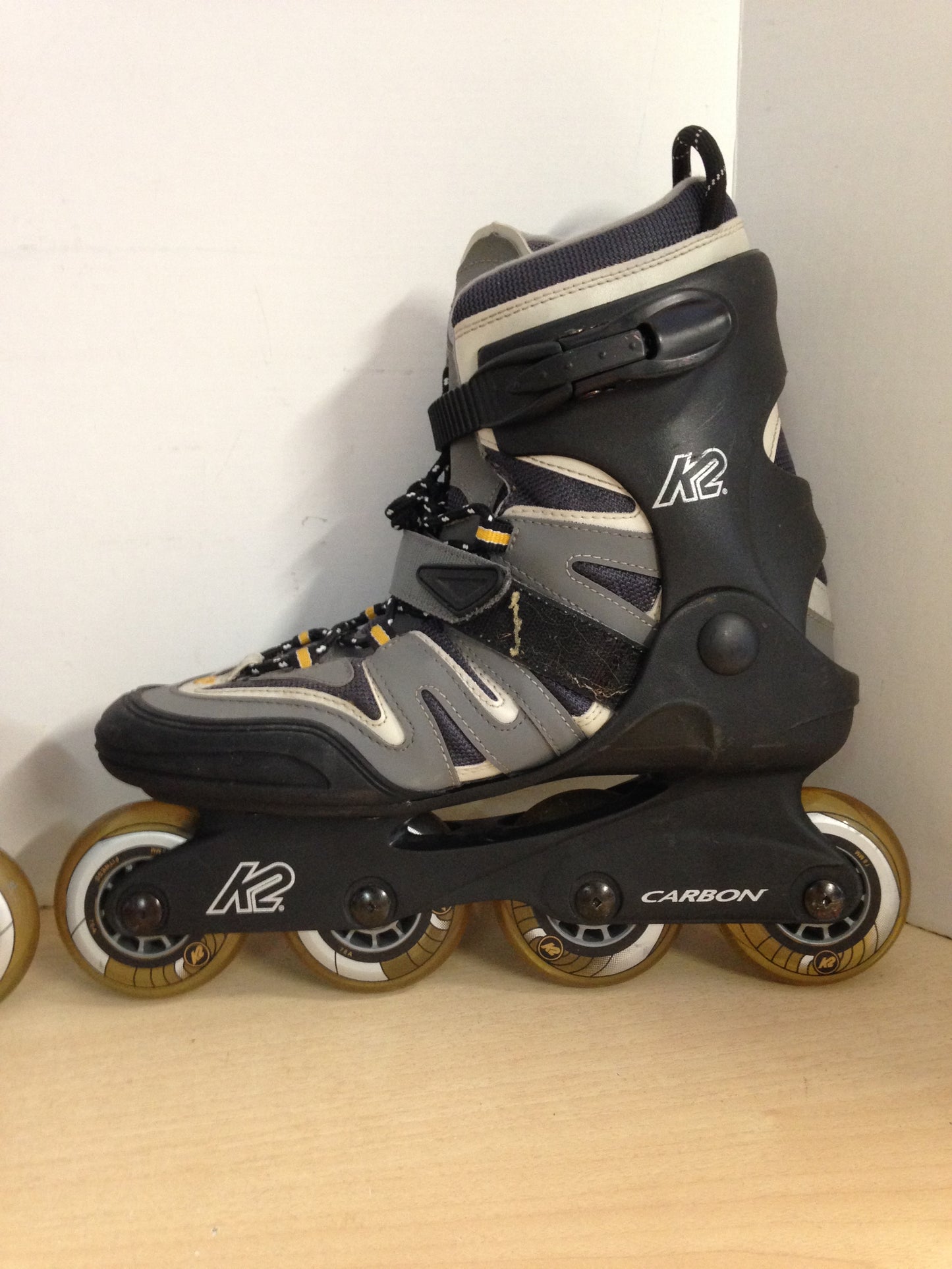 Inline Roller Skates Men's Size 8 Black Grey Excellent