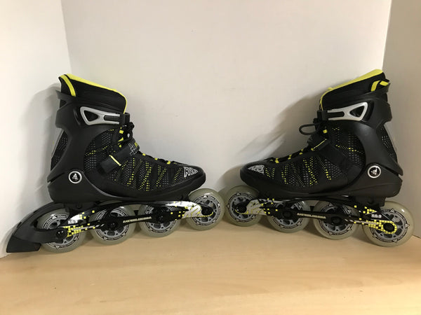 Inline Roller Skates Men's Size 9 K-2 Power Black Yellow Rubber Wheels New Demo Model