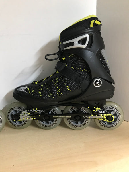 Inline Roller Skates Men's Size 9 K-2 Power Black Yellow Rubber Wheels New Demo Model