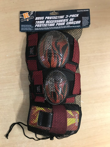Inline Roller Skates Bike Skateboard Protective Knee Elbow Pads  Child Size 6-8 Renegade Red Black Yellow NEW In Package
