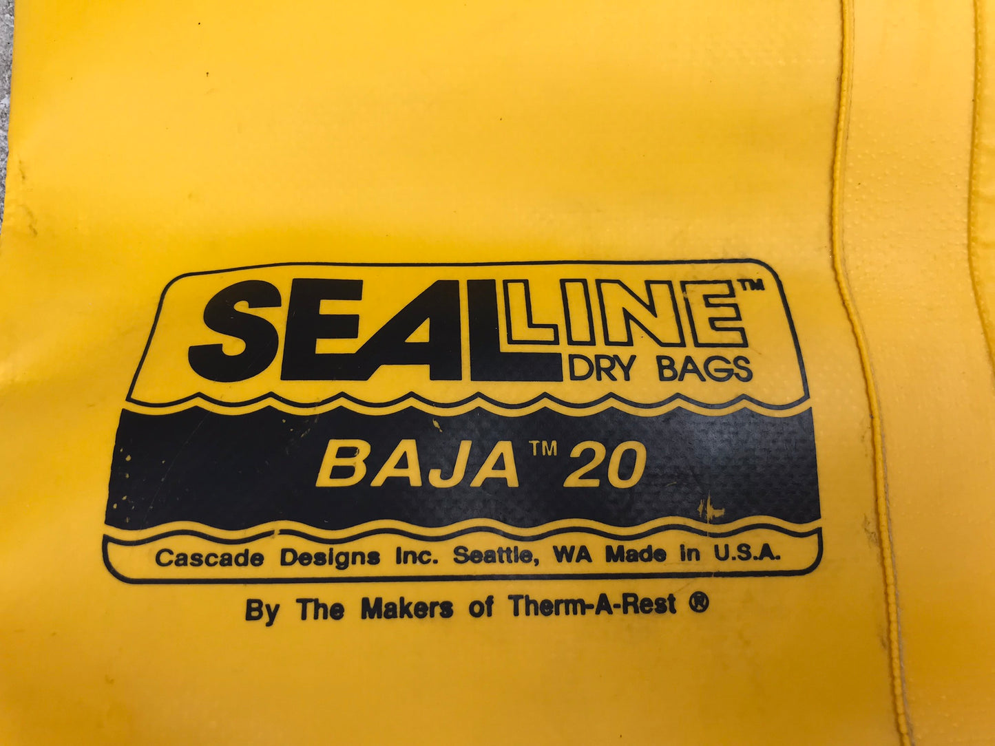 Kayak Canoe Boat SealLine 20 L Yellow Waterproof Bag Excellent