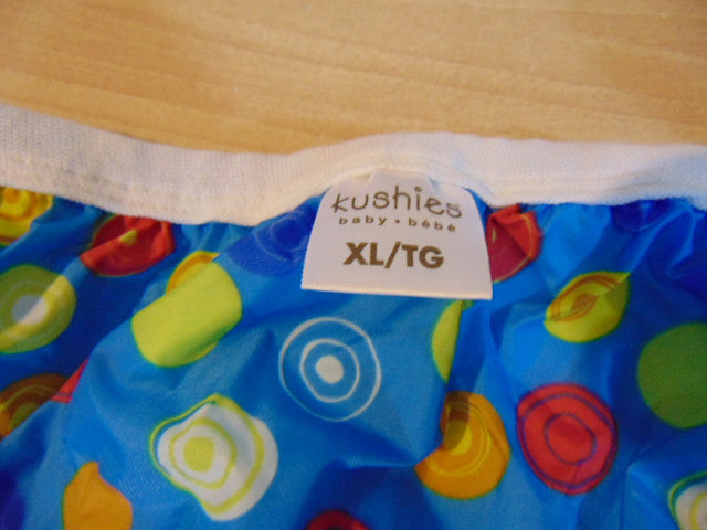 Kushies Potty X/L 38-44 LB Taffeta Waterproof Pull Up Training Pants ALL NEW Crazy Circles Blue