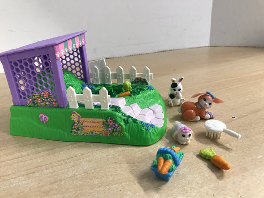 Littlest Pet Shop 1993 Vintage Hop'n Hide Bunnies Excellent RARE