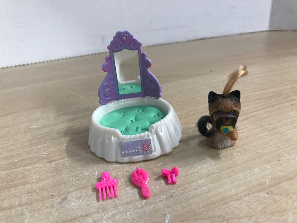 Littlest Pet Shop 1993 Vintage Silky Yorkie Pup With Styling Salon Excellent RARE